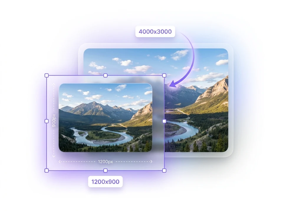 Photo resized to precise dimensions with Mixinflow