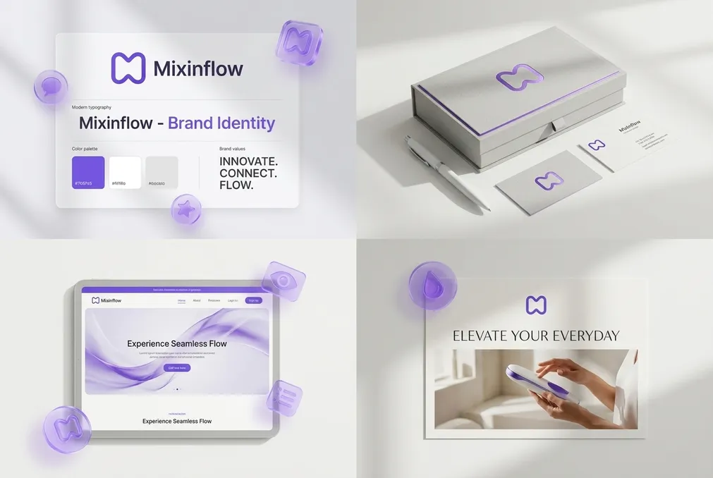 Mixinflow image gallery showing brand and website visual assets.